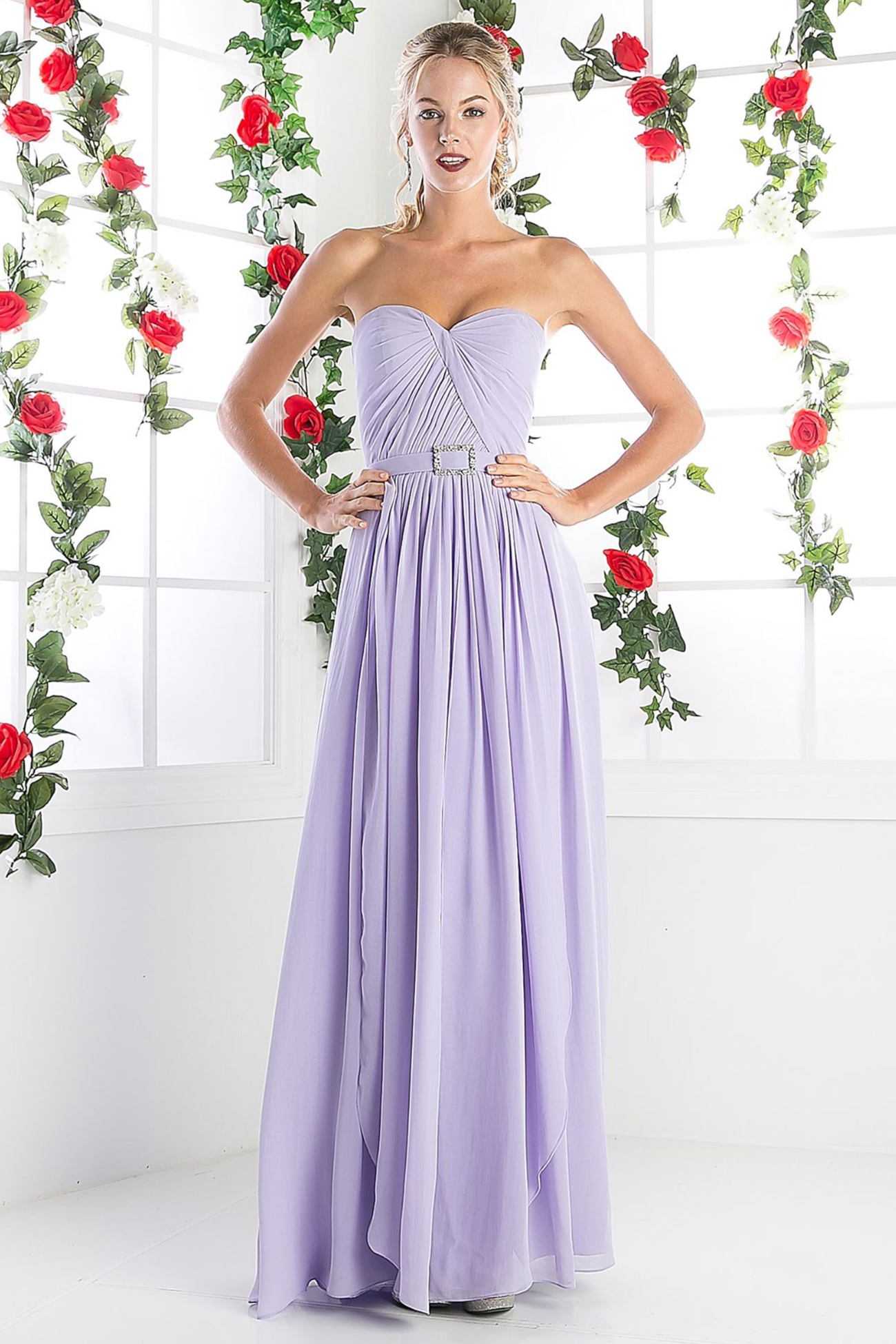 Strapless Sweetheart Necklin Dress-2