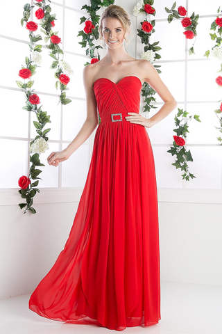 Strapless Sweetheart Necklin Dress-0