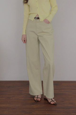 [TWEE] Pomit Straight Cotton Pants-1