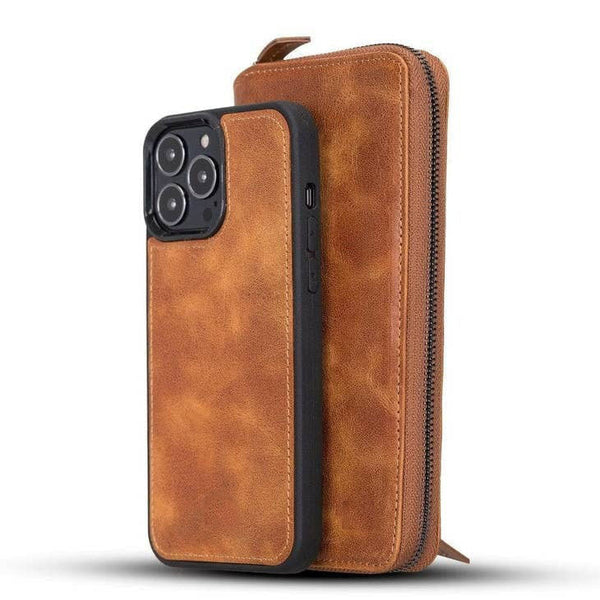 Nicholas Detachable Leather Zipper Wallet Case For Apple IPhone 13 Series-0