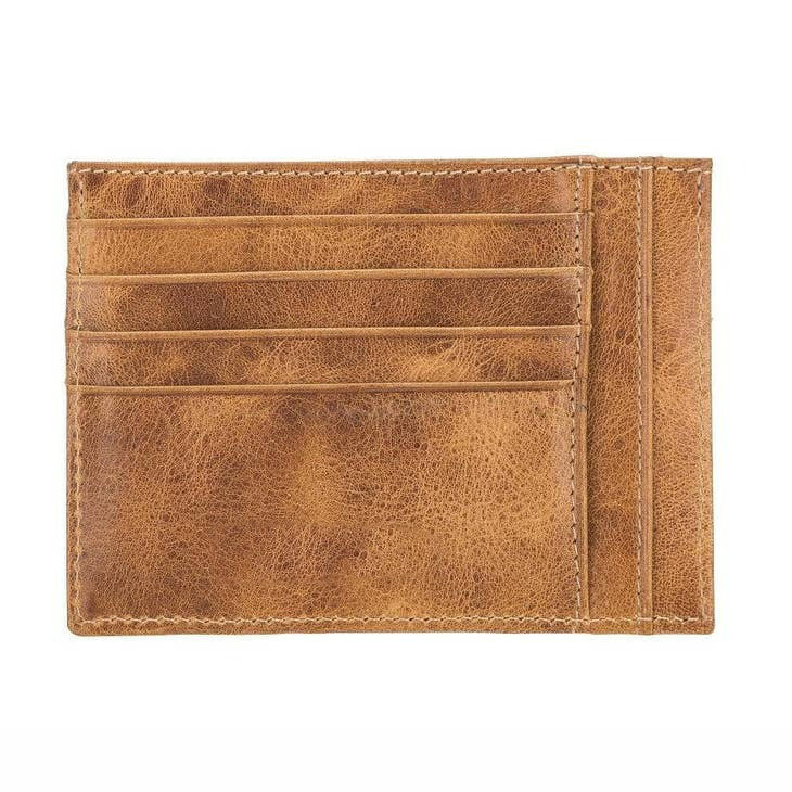 Tyler Men's Zip Leather Card Holder Tan-1