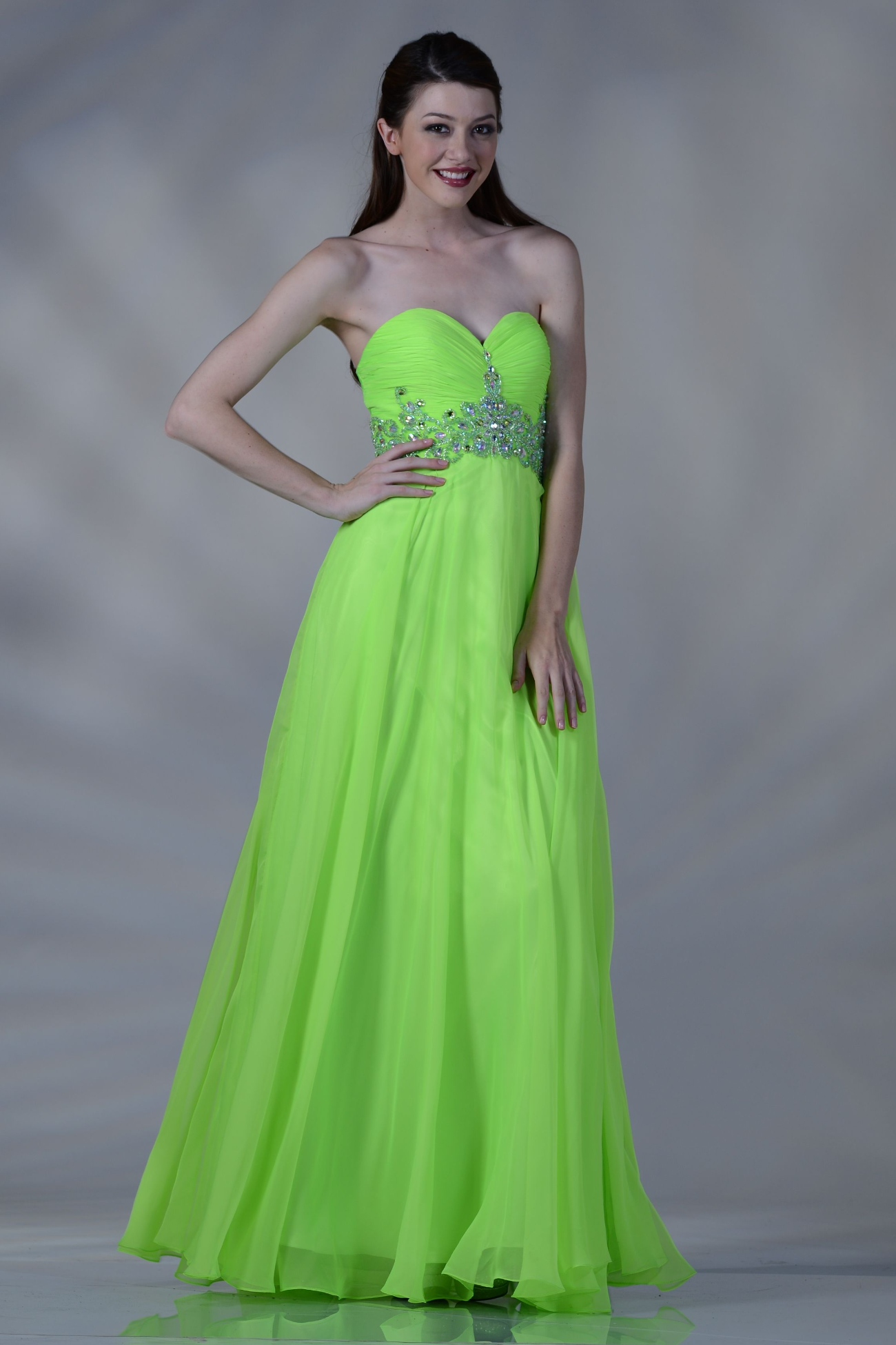 Fitted Gown with Halter Neckline with Open Back-1