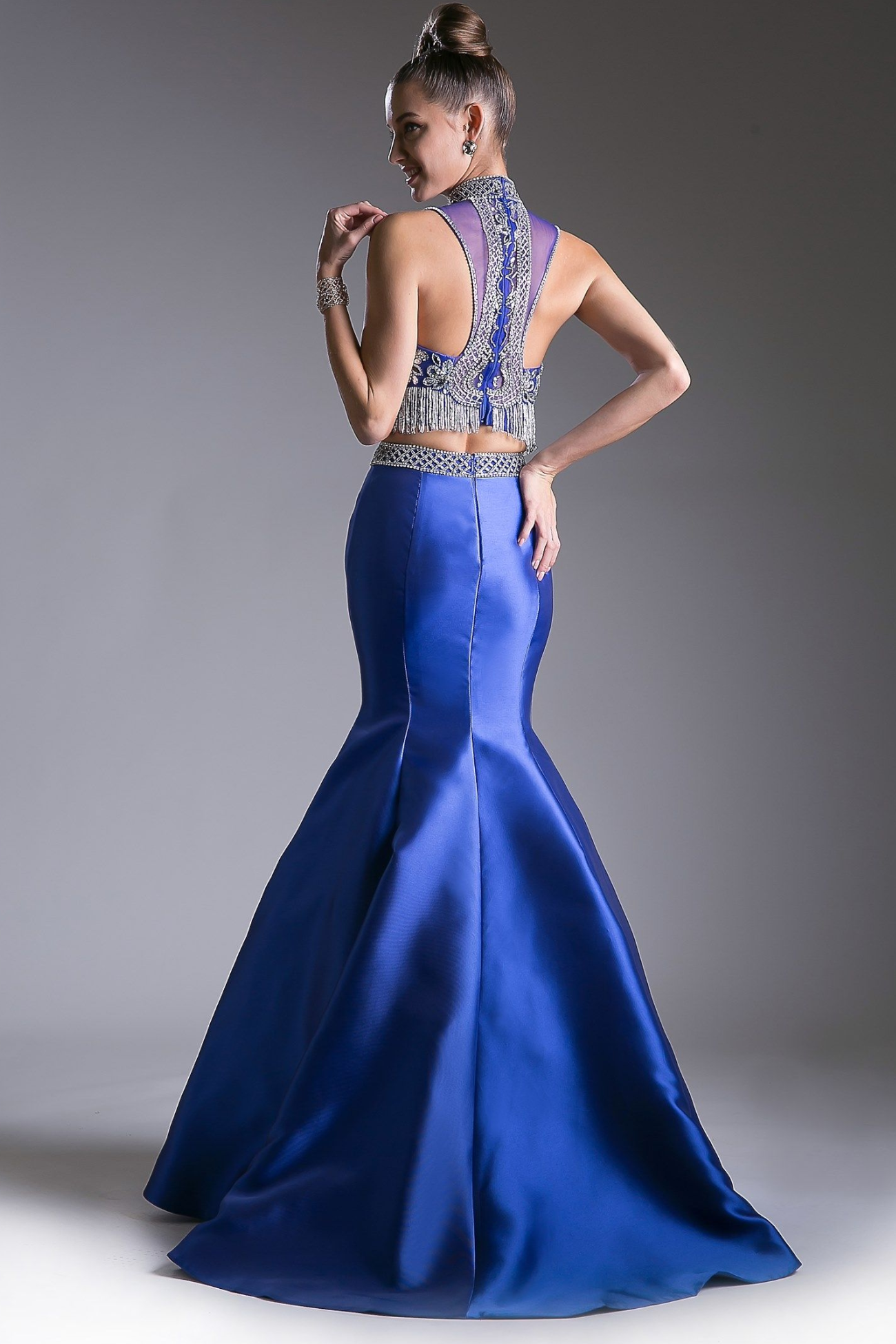 Beaded Bodice 2 Piece Mermaid Gown-1