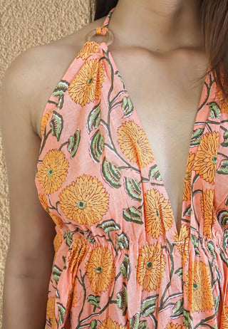 Marigold Backless Tassel Dress by Bombay Sunset-3