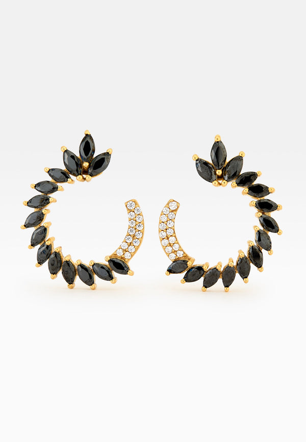 Golden Viper Black Earring by Bombay Sunset-3