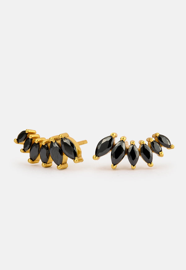 Stepping Black Earrings by Bombay Sunset-1