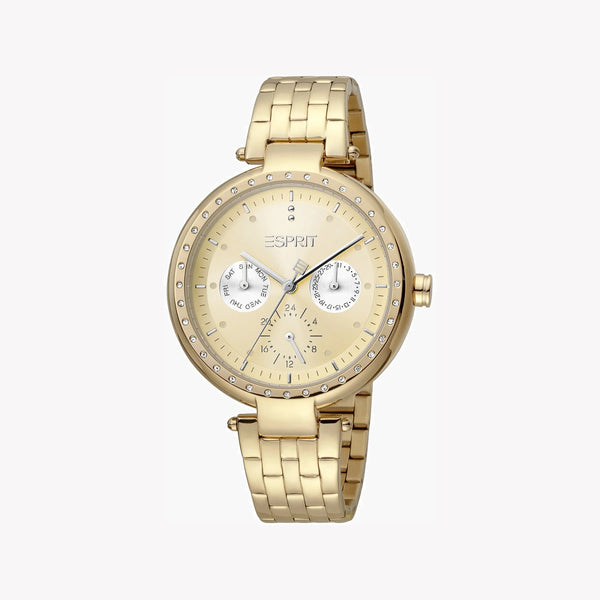 ESPRIT Women's Watch with Gold Stainless Steel Case and Gold Stainless Steel Band-0