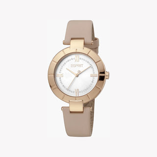 ESPRIT Women's Watch with Rose Gold Stainless Steel Case and Pink Leather Band-0