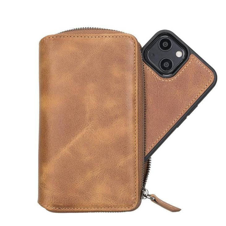 Nicholas Detachable Leather Zipper Wallet Case For Apple IPhone 13 Series-4