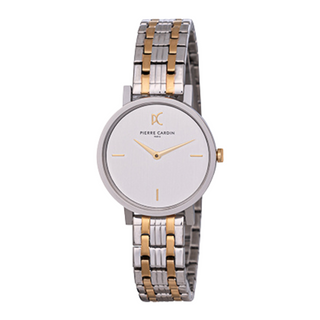 PIERRE CARDIN Women's Watch with Silver Metal Case and Silver & Gold Metal Band-0