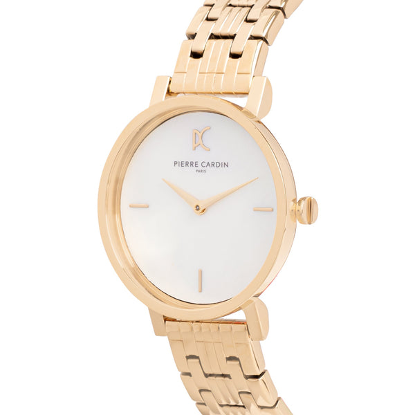 PIERRE CARDIN Women's Watch with Gold Metal Case and Gold Metal Band-1