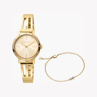 ESPRIT Women's Watch with Gold Stainless Steel Case and Gold Stainless Steel Band-0