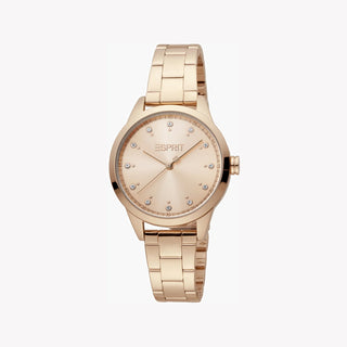 ESPRIT Women's Watch with Rose Gold Stainless Steel Case and Rose Gold Stainless Steel Band-0