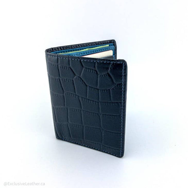 Henry Men's Leather Bifold Wallet Blue-0