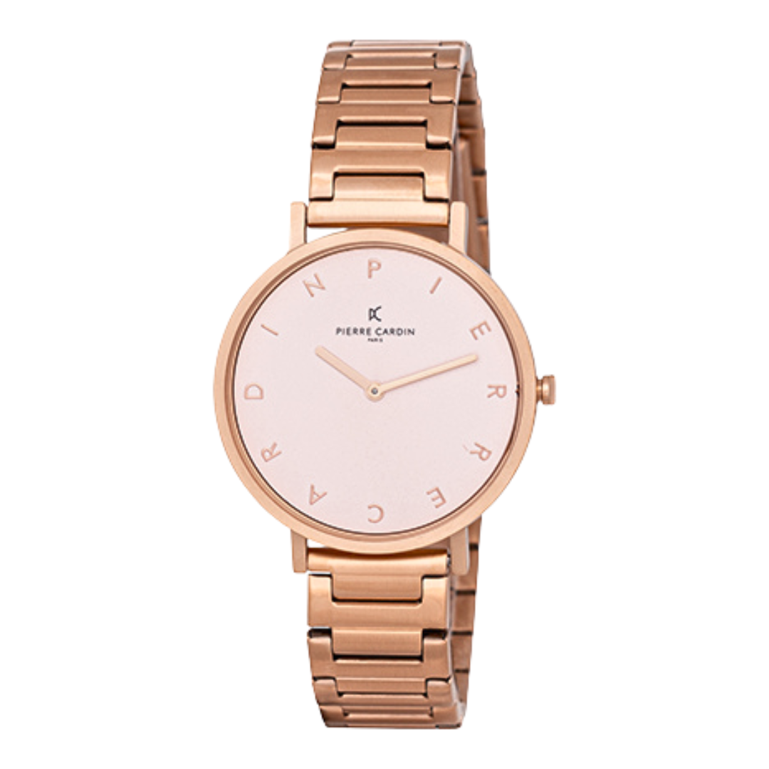 PIERRE CARDIN Women's Watch with Rose Gold Metal Case and Rose Gold Metal Band-0