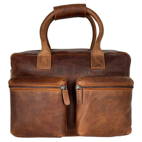 Larry Men's Supple Cowhide Leather Large Western Bag-3