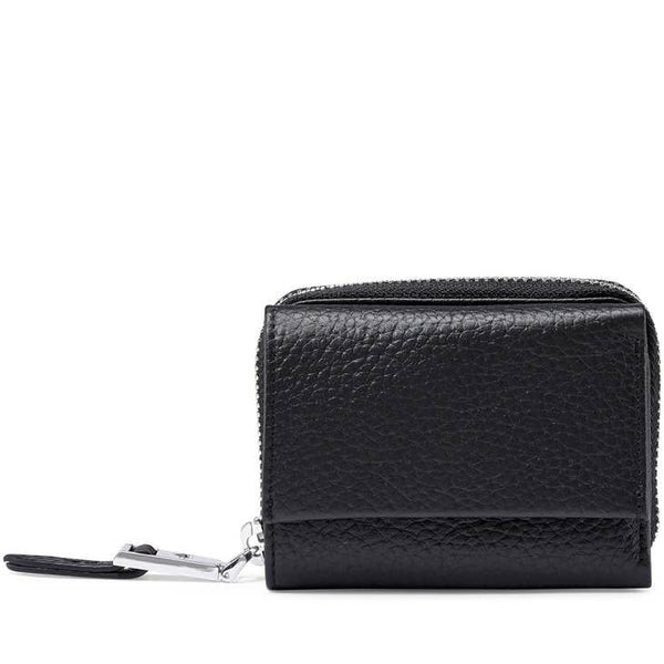 Angela Women's Pure Leather Wallet Black-0