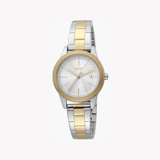 ESPRIT Women's Watch with Silver Stainless Steel Case and Silver & Gold Stainless Steel Band-0