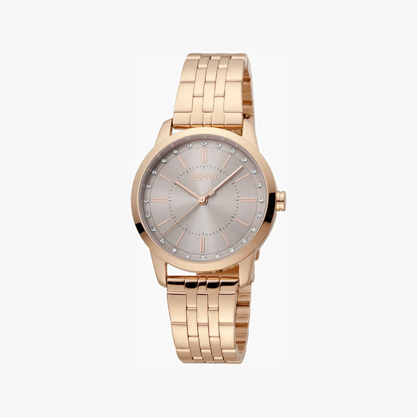 ESPRIT Women's Watch with Rose Gold Stainless Steel Case and Rose Gold Stainless Steel Band-0