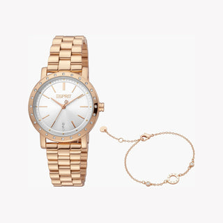 ESPRIT Women's Watch with Rose Gold Stainless Steel Case and Rose Gold Stainless Steel Band-0