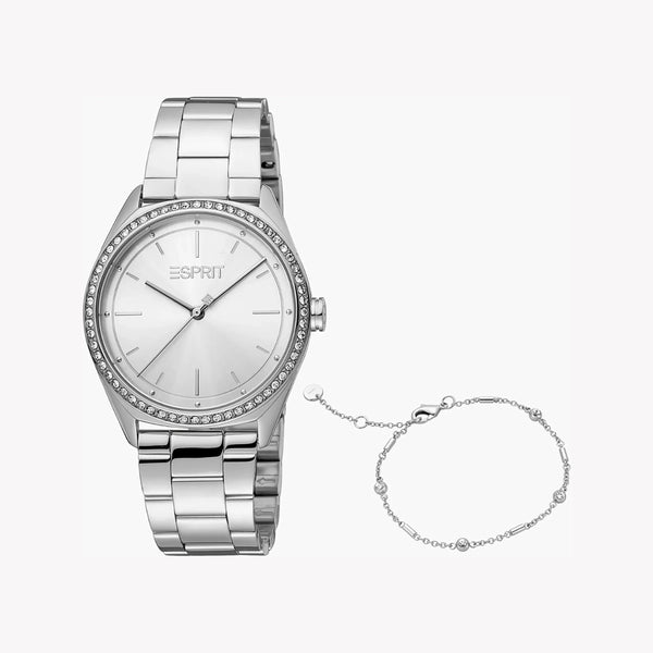 ESPRIT Women's Watch with Silver Stainless Steel Case and Silver Stainless Steel Band-0