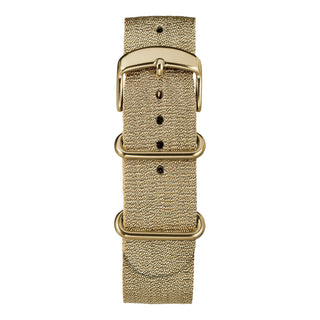 TIMEX Women's Watch with Gold Brass Case and Gold Fabric Band-2