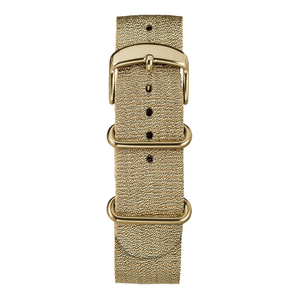 TIMEX Women's Watch with Gold Brass Case and Gold Fabric Band-2