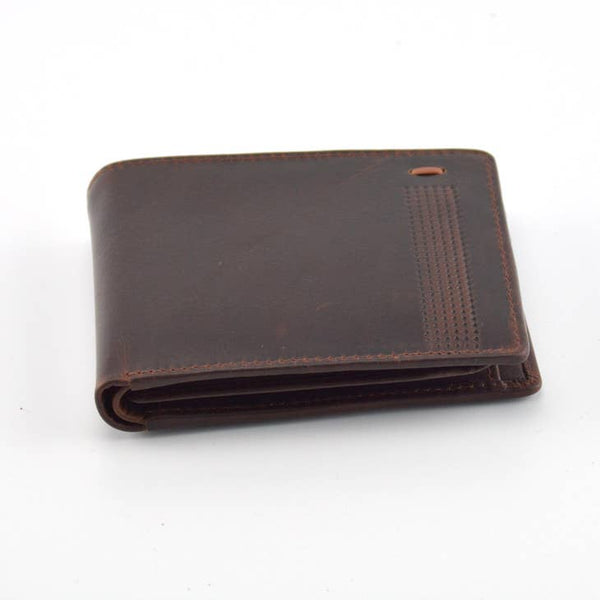 Nathan Men's Vintage Leather Wallet Brown-1