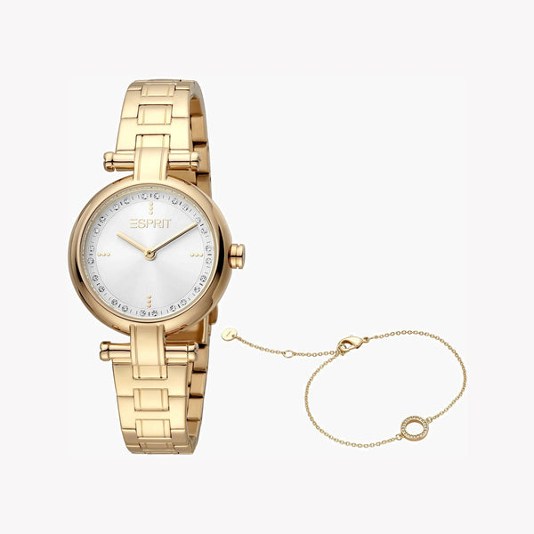 ESPRIT Women's Watch with Gold Stainless Steel Case and Gold Stainless Steel Band-0