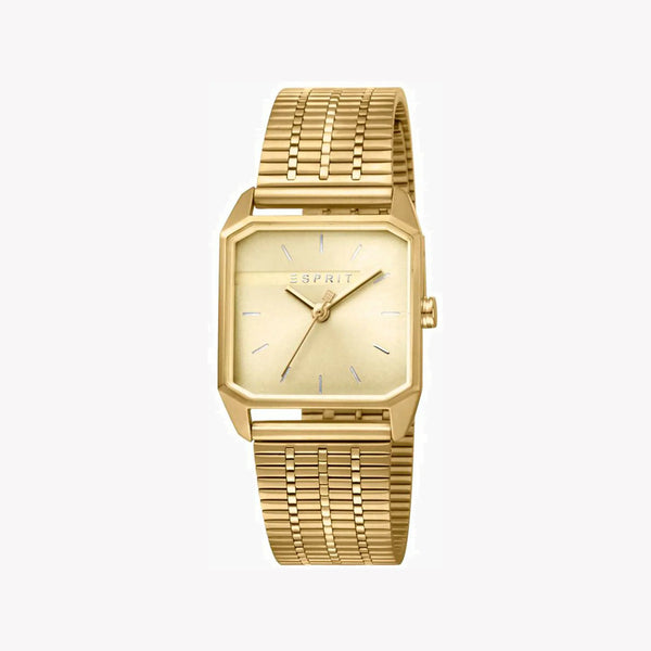 ESPRIT Women's Watch with Gold Stainless Steel Case and Gold Stainless Steel Band-0