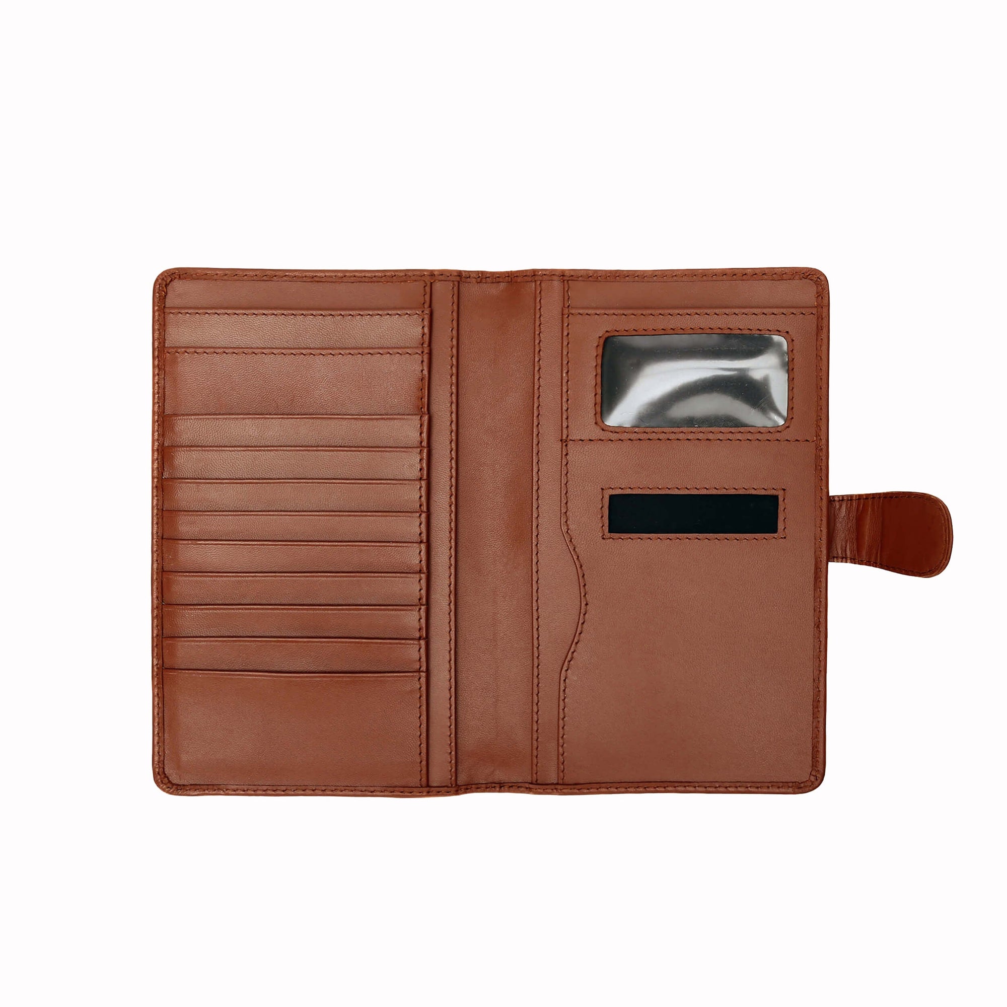 Hudson Full Grain Leather Travel Wallet Brown-1