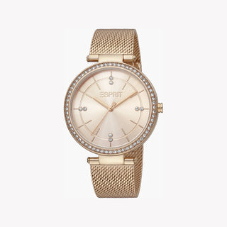 ESPRIT Women's Watch with Rose Gold Stainless Steel Case and Rose Gold Stainless Steel Band-0