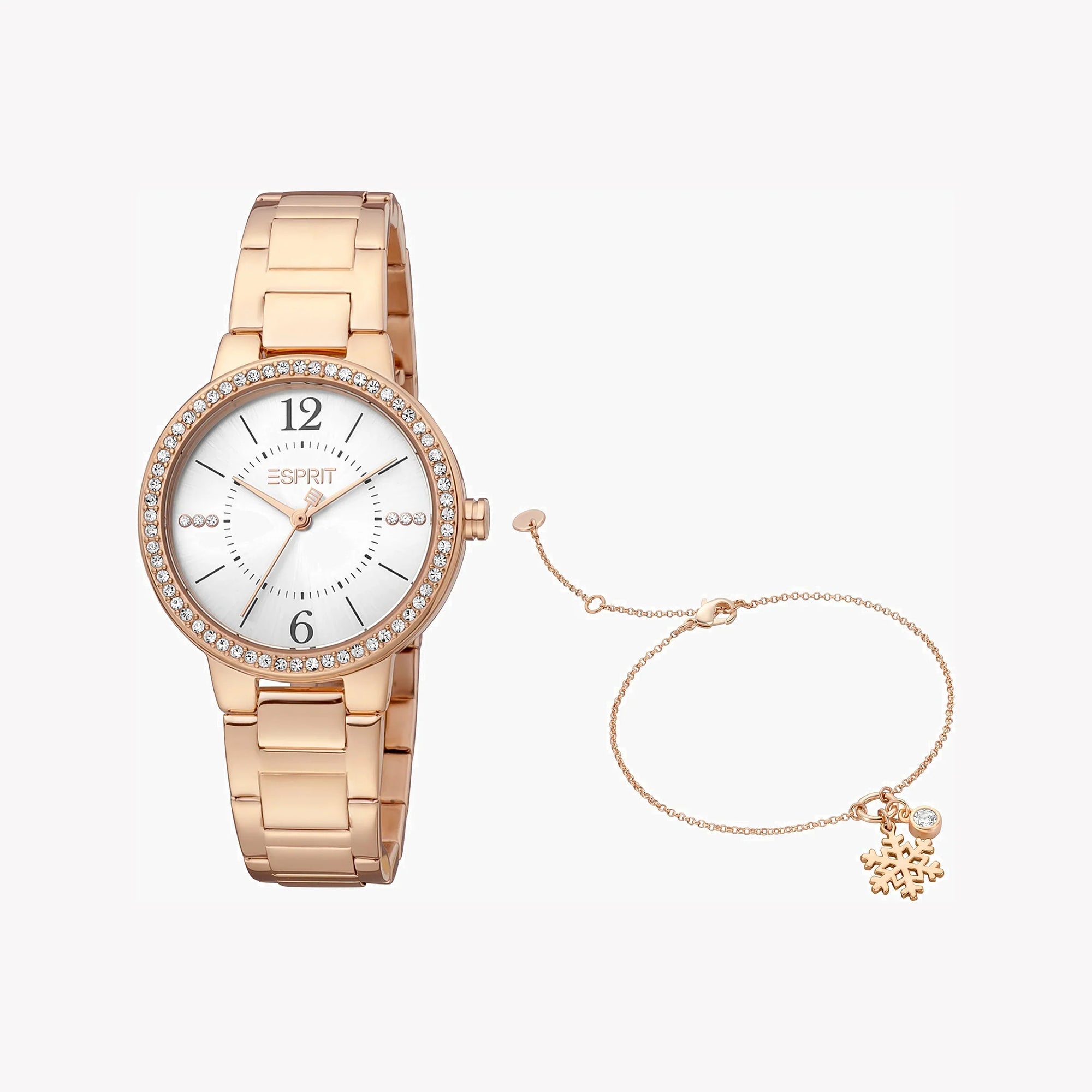 ESPRIT Women's Watch with Rose Gold Stainless Steel Case and Rose Gold Stainless Steel Band-0