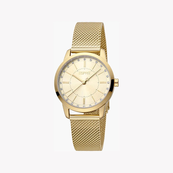 ESPRIT Women's Watch with Gold Stainless Steel Case and Gold Stainless Steel Band-0