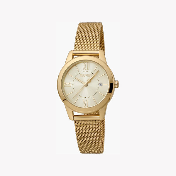 ESPRIT Women's Watch with Gold Stainless Steel Case and Gold Stainless Steel Band-0