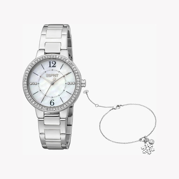 ESPRIT Women's Watch with Silver Stainless Steel Case and Silver Stainless Steel Band-0