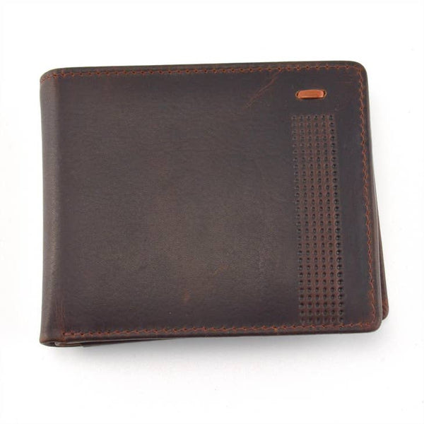 Nathan Men's Vintage Leather Wallet Brown-3