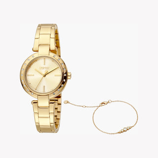 ESPRIT Women's Watch with Gold Stainless Steel Case and Gold Stainless Steel Band-0