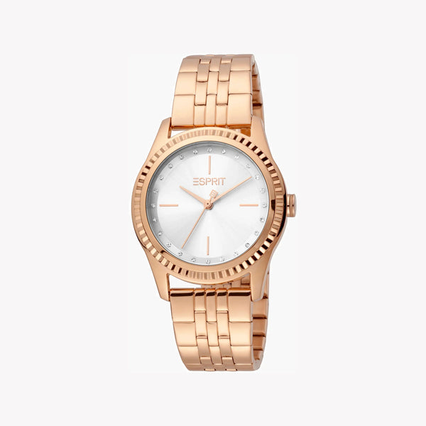 ESPRIT Women's Watch with Rose Gold Stainless Steel Case and Rose Gold Stainless Steel Band-0