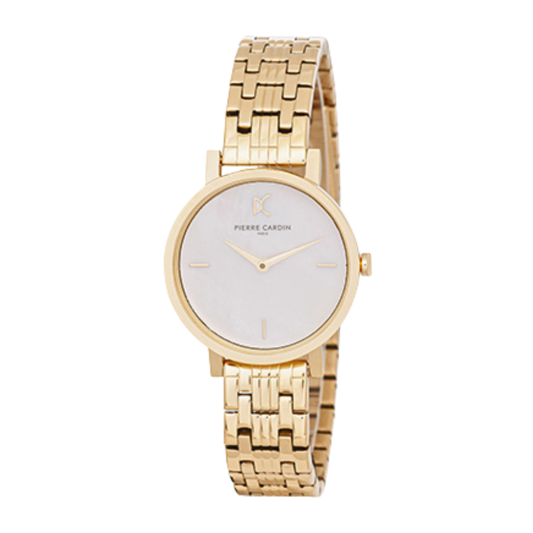 PIERRE CARDIN Women's Watch with Gold Metal Case and Gold Metal Band-0