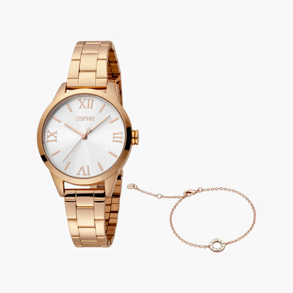 ESPRIT Women's Watch with Rose Gold Stainless Steel Case and Rose Gold Stainless Steel Band-0