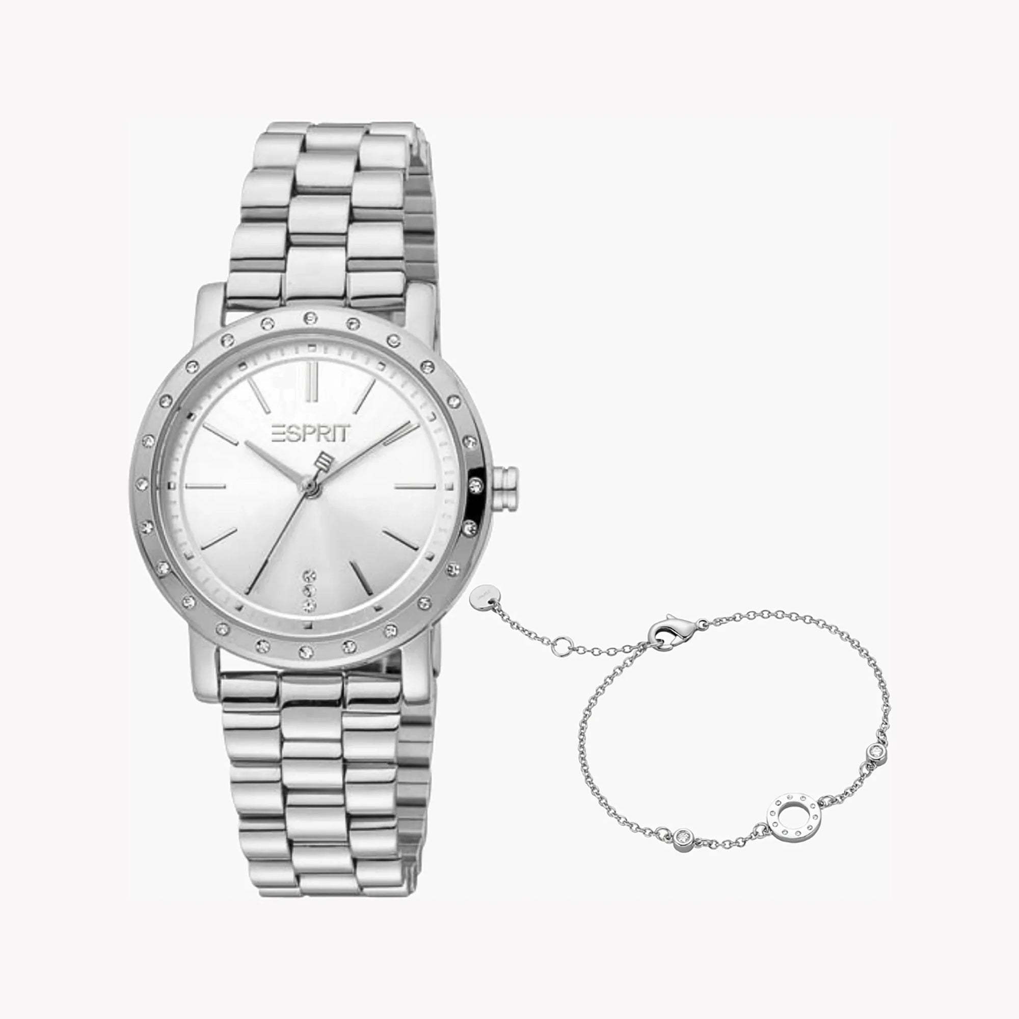 ESPRIT Women's Watch with Silver Stainless Steel Case and Silver Stainless Steel Band-0