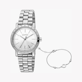 ESPRIT Women's Watch with Silver Stainless Steel Case and Silver Stainless Steel Band-0