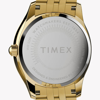 TIMEX CUSHION GOLD-TONE WATCH - GLAMOROUS TIMEPIECE WITH CRYSTAL ACCENTS AND STUNNING GOLD DIAL-3