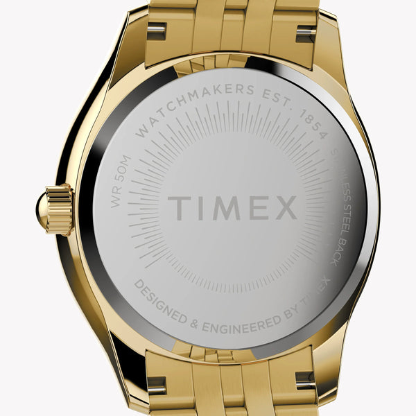 TIMEX CUSHION GOLD-TONE WATCH - GLAMOROUS TIMEPIECE WITH CRYSTAL ACCENTS AND STUNNING GOLD DIAL-3