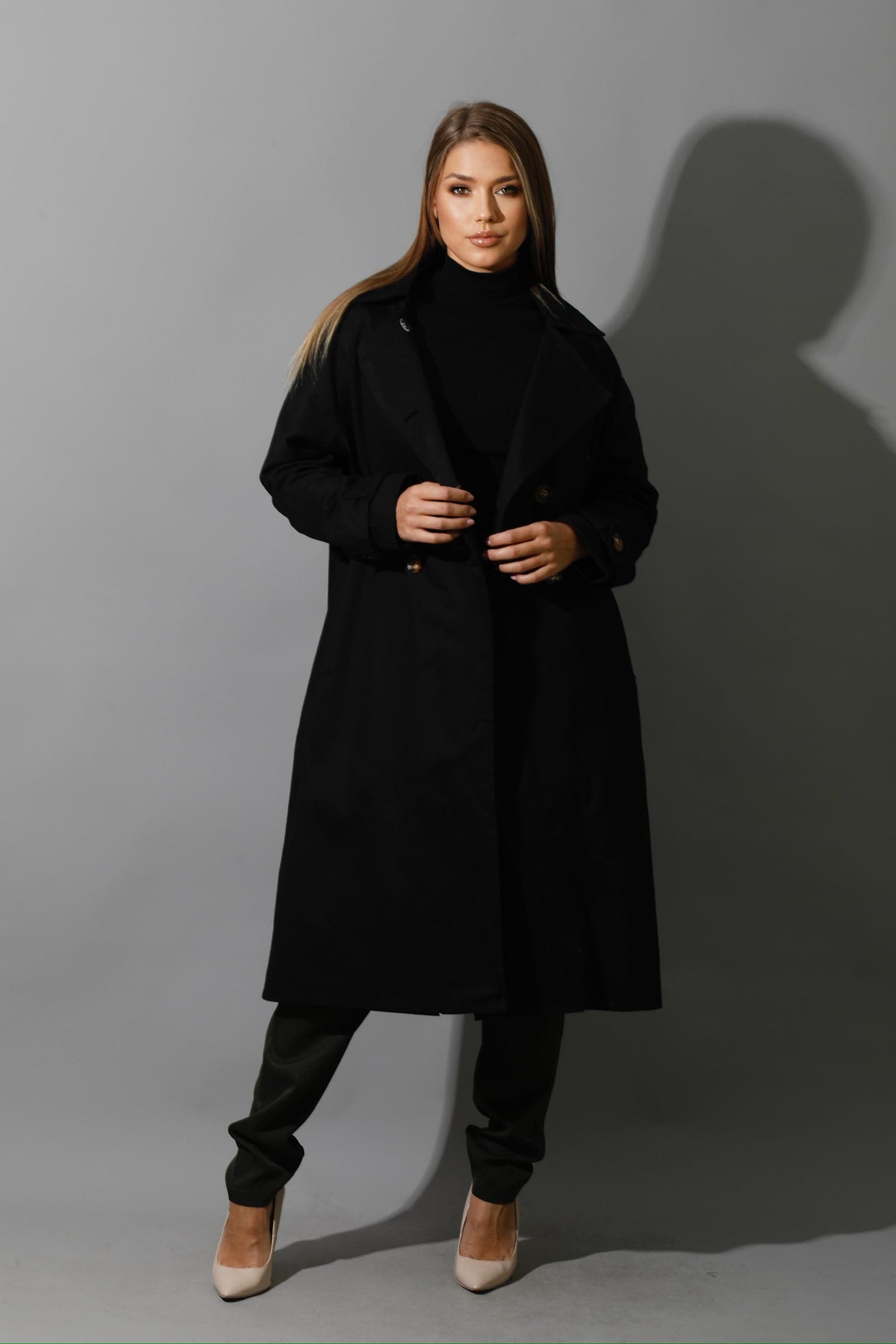 Trench Coat - Black-1