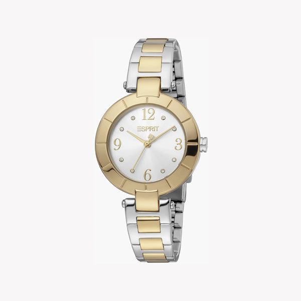 ESPRIT Women's Watch with Silver Stainless Steel Case and Silver & Gold Stainless Steel Band-1