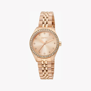 ESPRIT Women's Watch with Rose Gold Stainless Steel Case and Rose Gold Stainless Steel Band-0