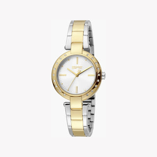 ESPRIT Women's Watch with Silver Stainless Steel Case and Silver & Gold Stainless Steel Band-1