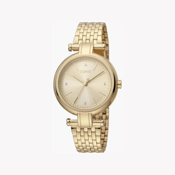 ESPRIT Women's Watch with Gold Stainless Steel Case and Gold Stainless Steel Band-0